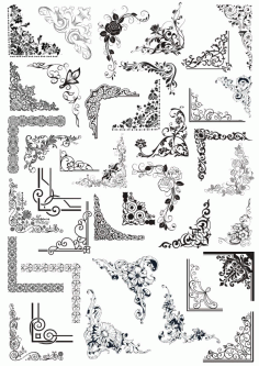 Decorative Corner Panel Design CDR File