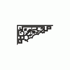 Decorative Floral Corner Free Vector DXF File