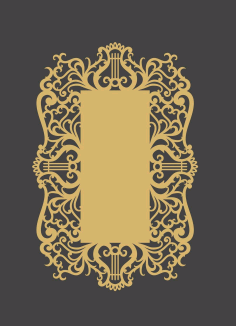 Decorative Holiday Card Template Laser Cut CDR File