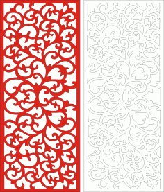 Decorative Jali Design for Room Divider Ll Laser Cut CDR File