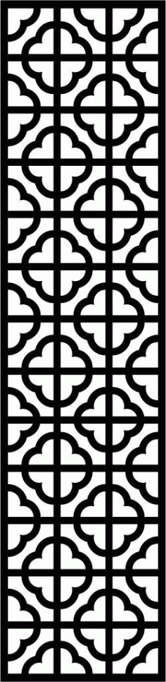 Decorative Metal Privacy Screen Panel DXF File