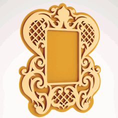 Decorative Mirror Frame Free DXF Vectors File
