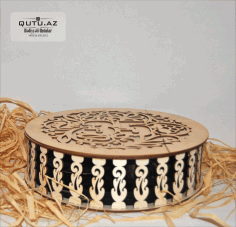 Decorative Round Jewelry Box Template Laser Cut CDR File