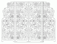 Decorative Screen Panel and Room Divider DXF File