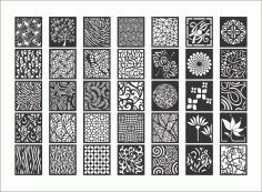 Decorative Screen Patterns Collection DXF File
