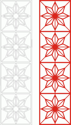 Decorative Seamless Panel Design 10 Laser Cut Free CDR File