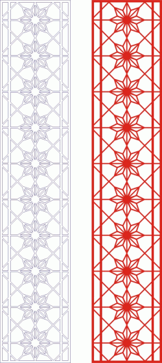 Decorative Seamless Panel Design 12 Laser Cut Free CDR File