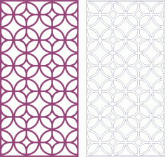 Decorative Seamless Panel Design 29 Laser Cut Free CDR File