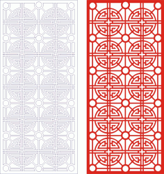 Decorative Seamless Panel Design 8 Laser Cut Free CDR File