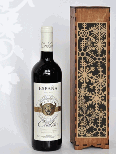 Decorative Wine Bottle Packaging Gift Boxes Laser Cut CDR File