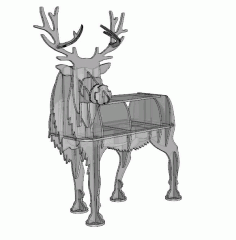 Deer Body BBQ 3D Puzzle CDR File