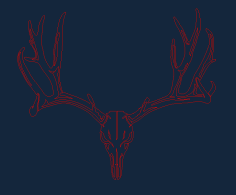 Deer Skull Template DXF File