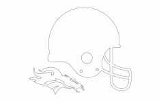 Denver Broncos Helmet Template DXF File