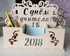 Desk Organizer Pencil Holder Stand Laser Cut CDR File
