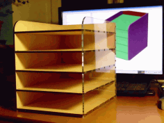 Desktop Filing Rack Laser Cut DXF File
