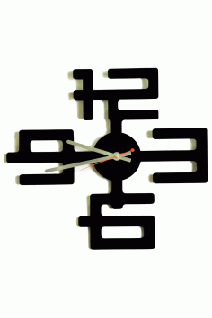 Digit Large digits Laser Cut Mockup Wall Clock CDR File