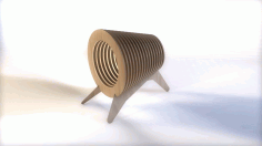 Digital Plan Wooden Lamp Cylinder volume DXF File