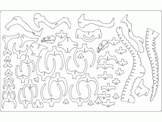 Dinozaur Duzy Laser Cut DXF File