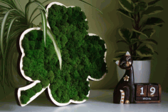 DIY Moss Wall Hanging CNC Laser Engraving Free Vector CDR File