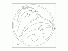 Dolphins CNC Router Free DXF File