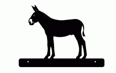 Donkey With Plate Free DXF Vectors File