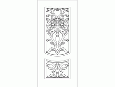 Door Design Template CNC Laser Cut DXF File