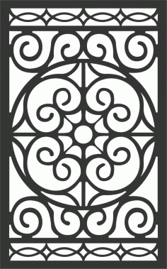 Door Privacy Screen Panel DXF File