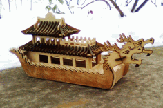 Dragon Boat Laser Cut CDR File