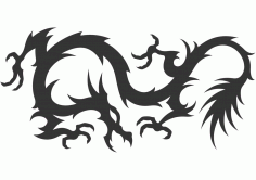 Dragon Vector Silhouette Free CDR Vectors File