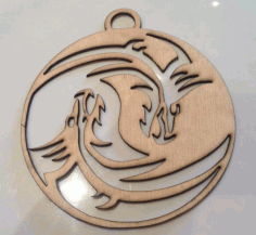 Dragon Yin Yang Laser Cut DXF File