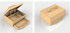 drawer Box Laser Cut template DXF File