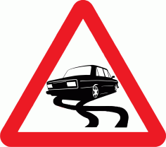 Drift Road Sign Vector Free CDR Vectors File