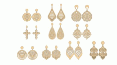 Earrings Design Free CDR and DXF Vector File