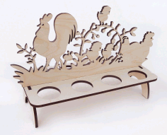 Easter Egg Stand Template Laser Cut DXF File