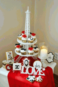 Eiffel Tower Cupcake Stand Laser Cut CDR File