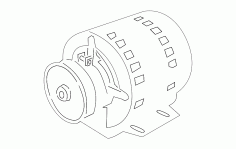 Electric Motor DXF File