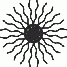 Elegant Design Modern Wall Clock Design DXF File