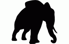 Elephant Silhouette Free DXF Vectors File