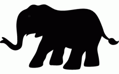 Elephant Silhouette vector Free DXF Vectors File