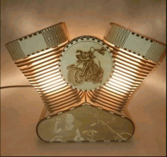 Engine Lamp CNC Laser Cutting Free CDR Vectors File