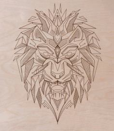 Engraving Lion Template Laser Cut Free CDR File