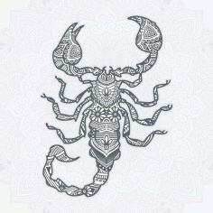 Engraving Scorpio Design Free EPS File