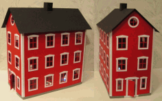 Family House Laser Cut 3D Puzzle Doll House DXF File