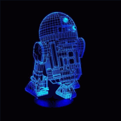 Fancy 3D Night Light Room Decor Lamp CDR File