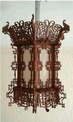 Fancy Chandelier Laser Cut CNC 3D Puzzle CDR File