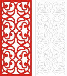 Fancy Seamless Panel Decoration Laser Cut CDR File