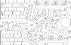 Fantasy Villas 4 Free DXF Vectors File
