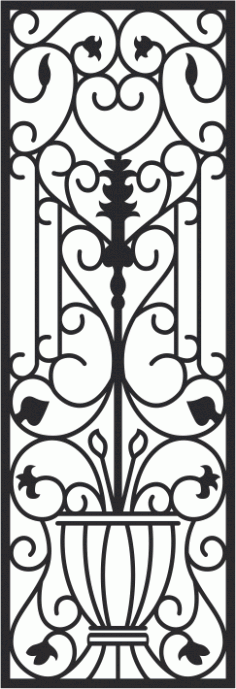 Faux Wrought Iron Pattern Free Vector CDR File