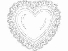 Festive Things Heart Free Download DXF File