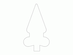 Finial Vector Design 2 Free DXF File